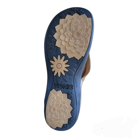 Vionic by Orthaheel Sharon Patent Thong Sandals - Picture 2 of 3